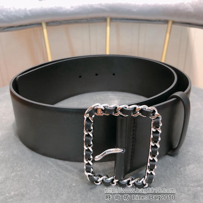 CHANEL香奈兒 19春秋新款 走秀款品時尚腰帶 腰封 鏈條編皮經典扣 牛皮軟腰封  xfp1258